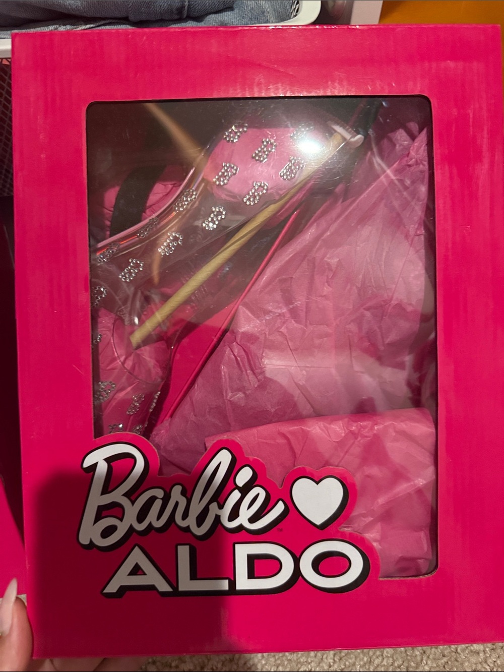 Aldo Barbie Rhinestone Clear Heels